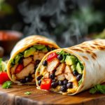 Μπουρίτο με Κοτόπουλο και Μαύρα Φασόλια