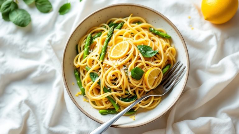 Λεμονάτα ζυμαρικά με σπαράγγια: Ελαφρύ και γευστικό γεύμα