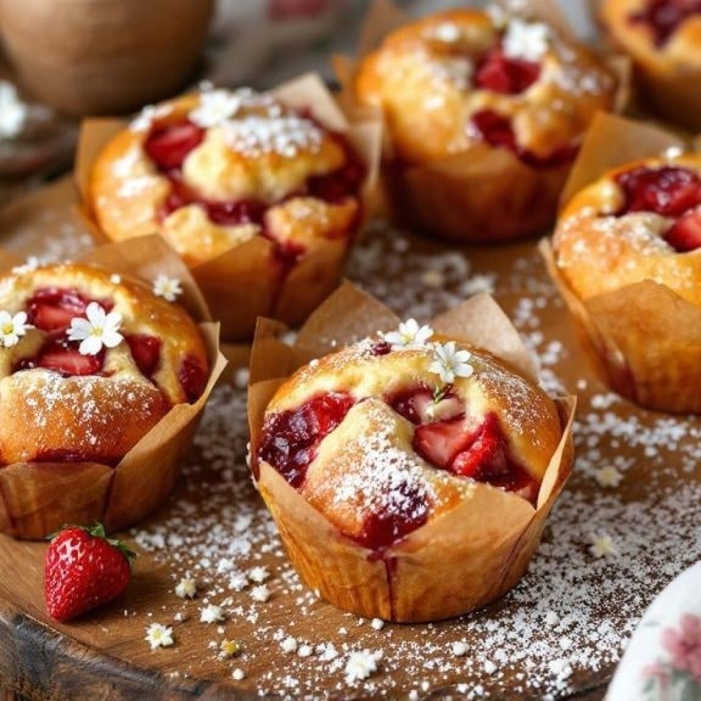 Πώς να Φτιάξετε Τέλεια Μάφινς με Μέλι και Φράουλα