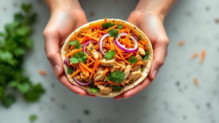 Σαουάρμα γαλοπούλας με τραγανά λαχανικά