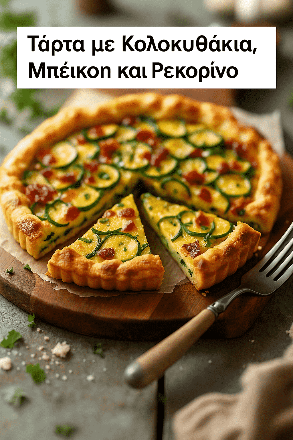 Πώς να Φτιάξετε Τάρτα με Κολοκυθάκια, Μπέικον και Πεκορίνο στο Σπίτι