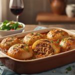 Γεμιστά Κρεμμύδια στο Φούρνο – Αυθεντική Ελληνική Συνταγή