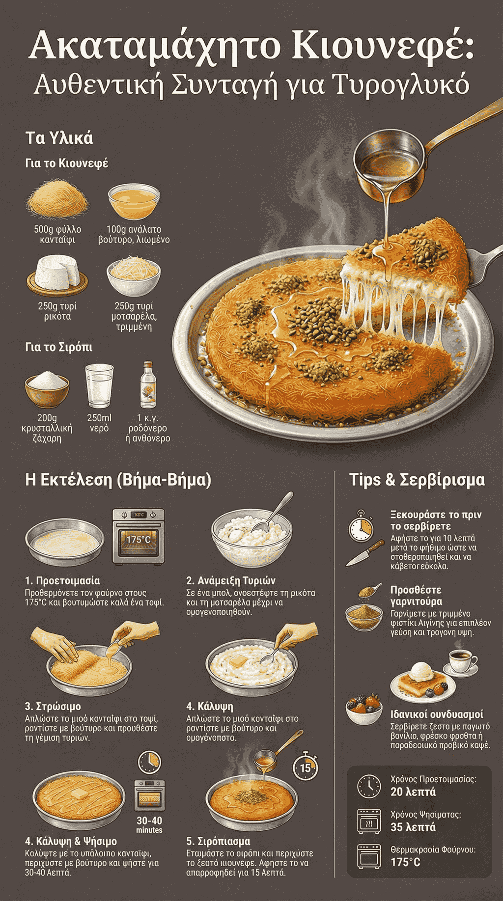 Ακαταμάχητο Κιουνεφέ: Αυθεντική Συνταγή για Τυρογλυκό