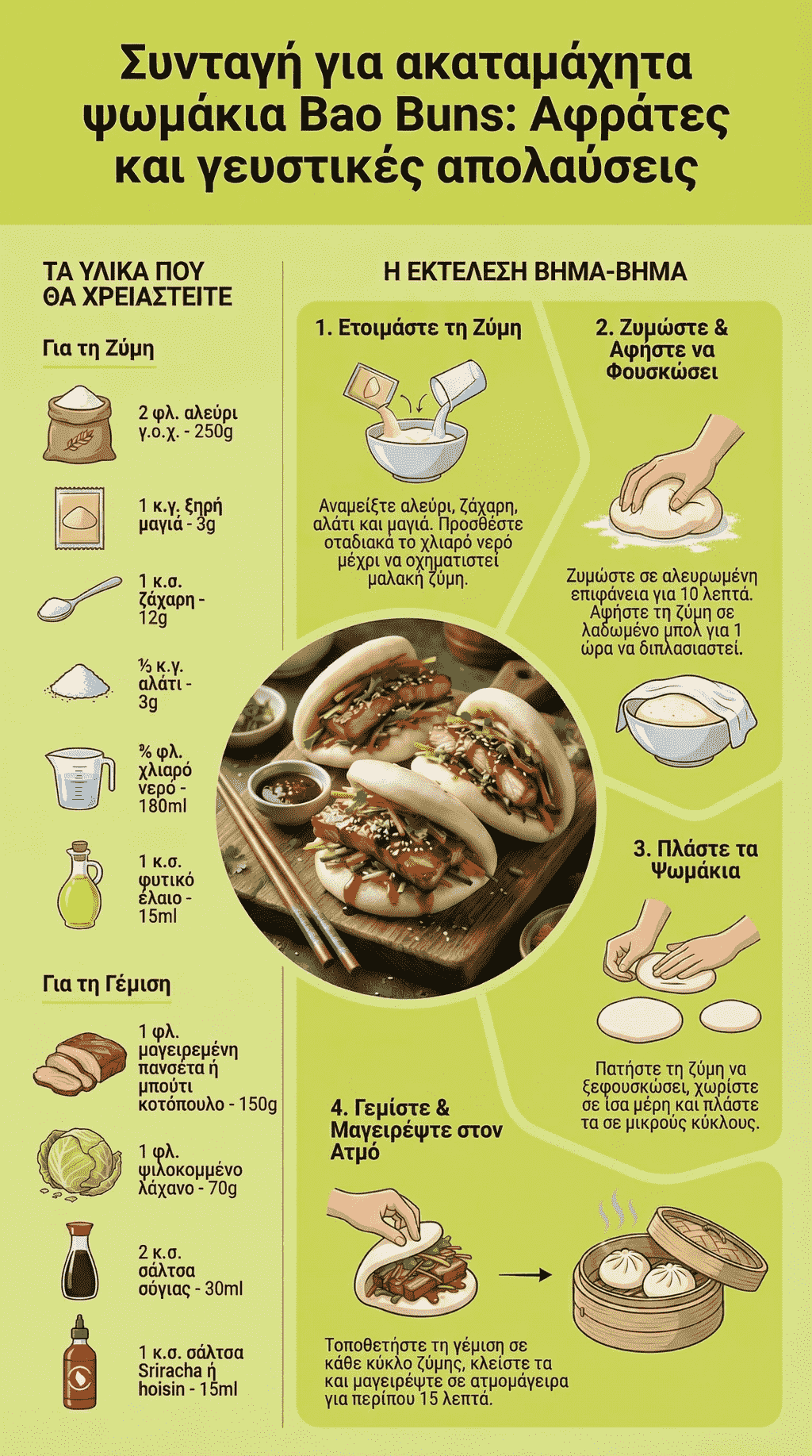 Ψωμάκια Bao Buns
