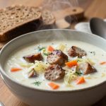 σούπα με λουκάνικο και λάχανο