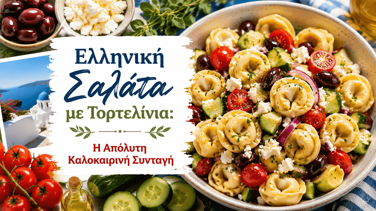 ελληνική σαλάτα με τορτελίνια