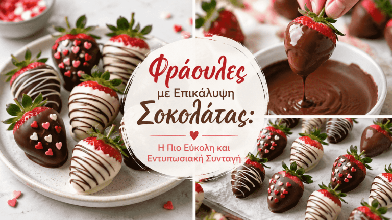 Φράουλες με Επικάλυψη Σοκολάτας
