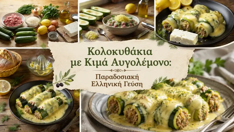 Κολοκυθάκια με Κιμά Αυγολέμονο