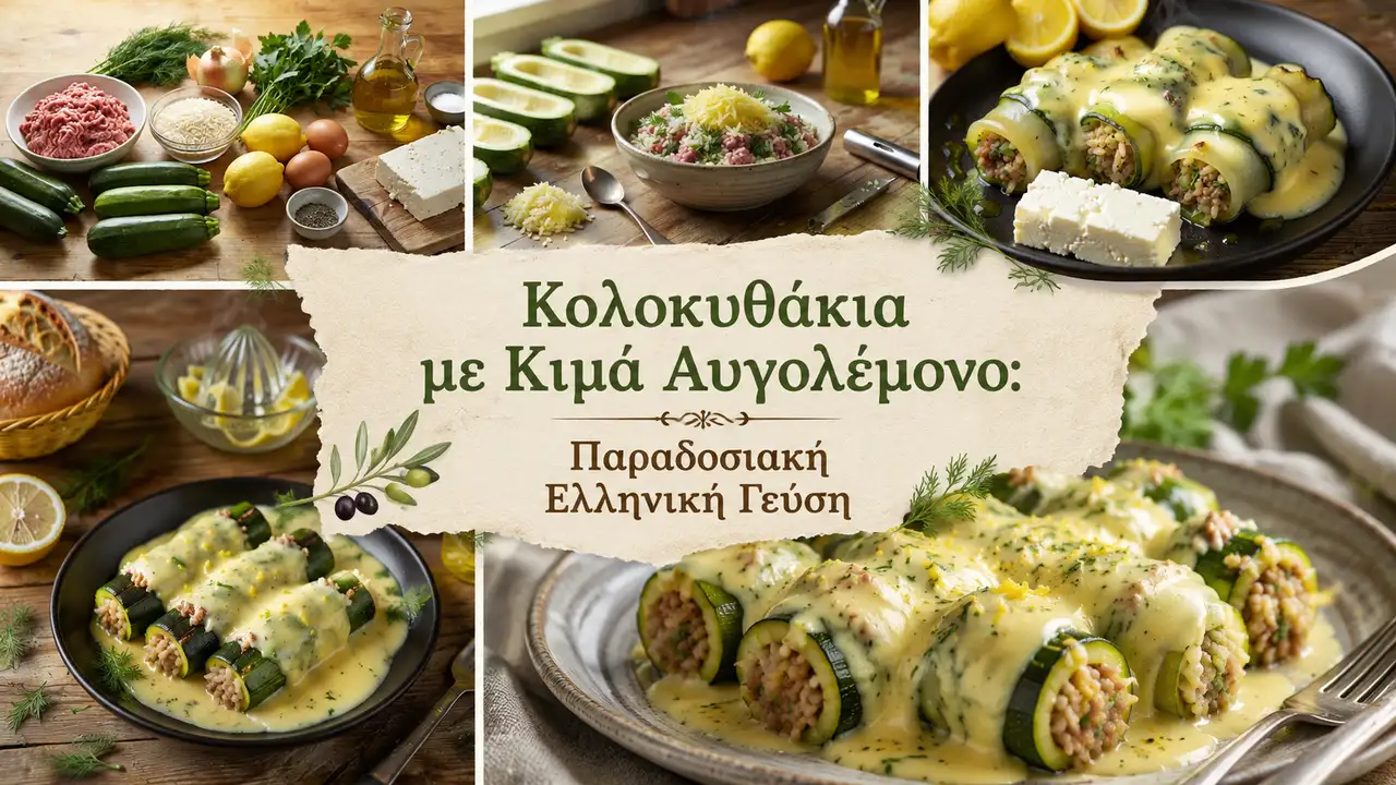 Κολοκυθάκια με Κιμά Αυγολέμονο