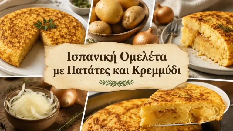 Ισπανική Ομελέτα με Πατάτες και Κρεμμύδι